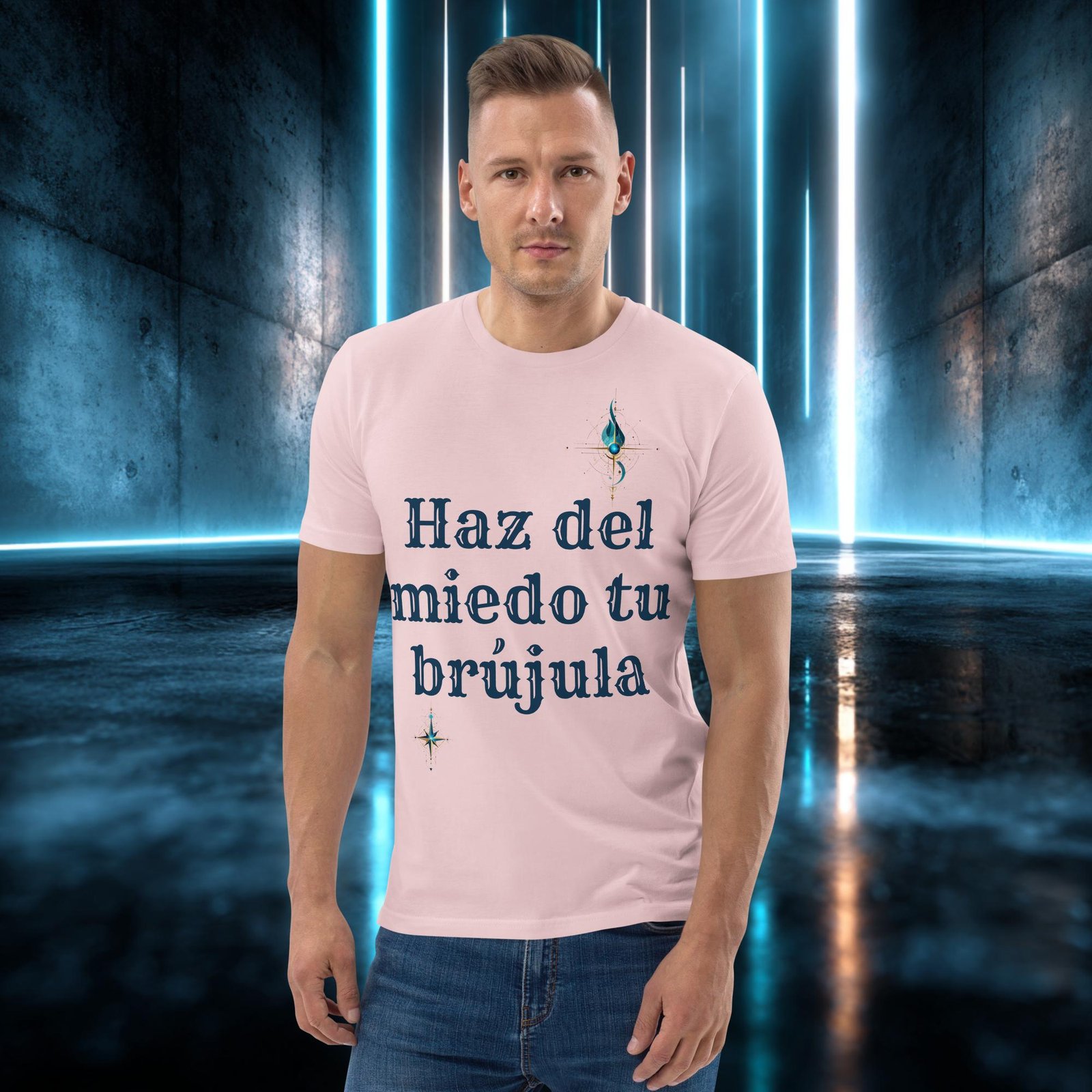 Camiseta orgánica con diseño Haz del Miedo tu Brújula — color 14