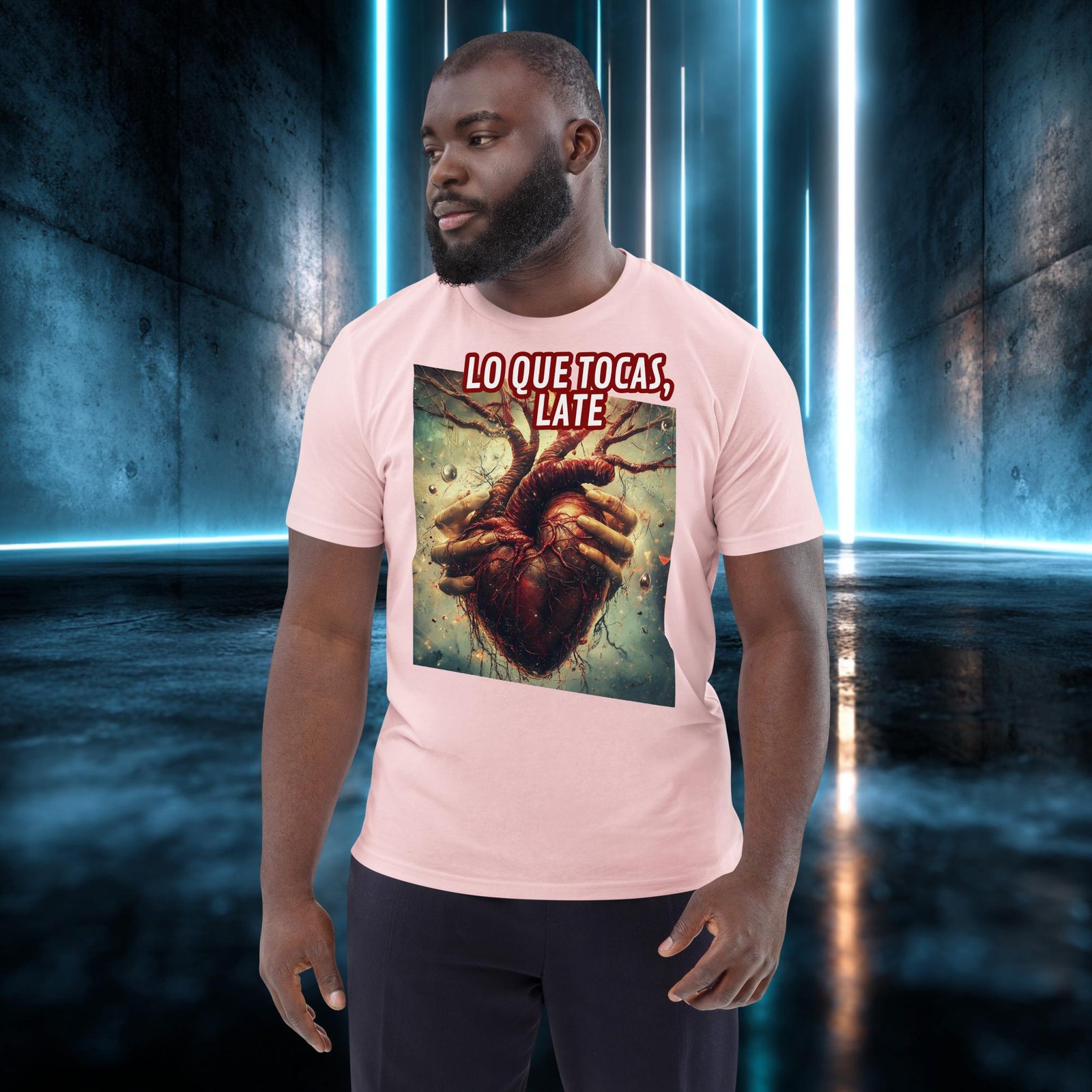 Camiseta orgánica con diseño Lo Que Tocas, Late — color 14