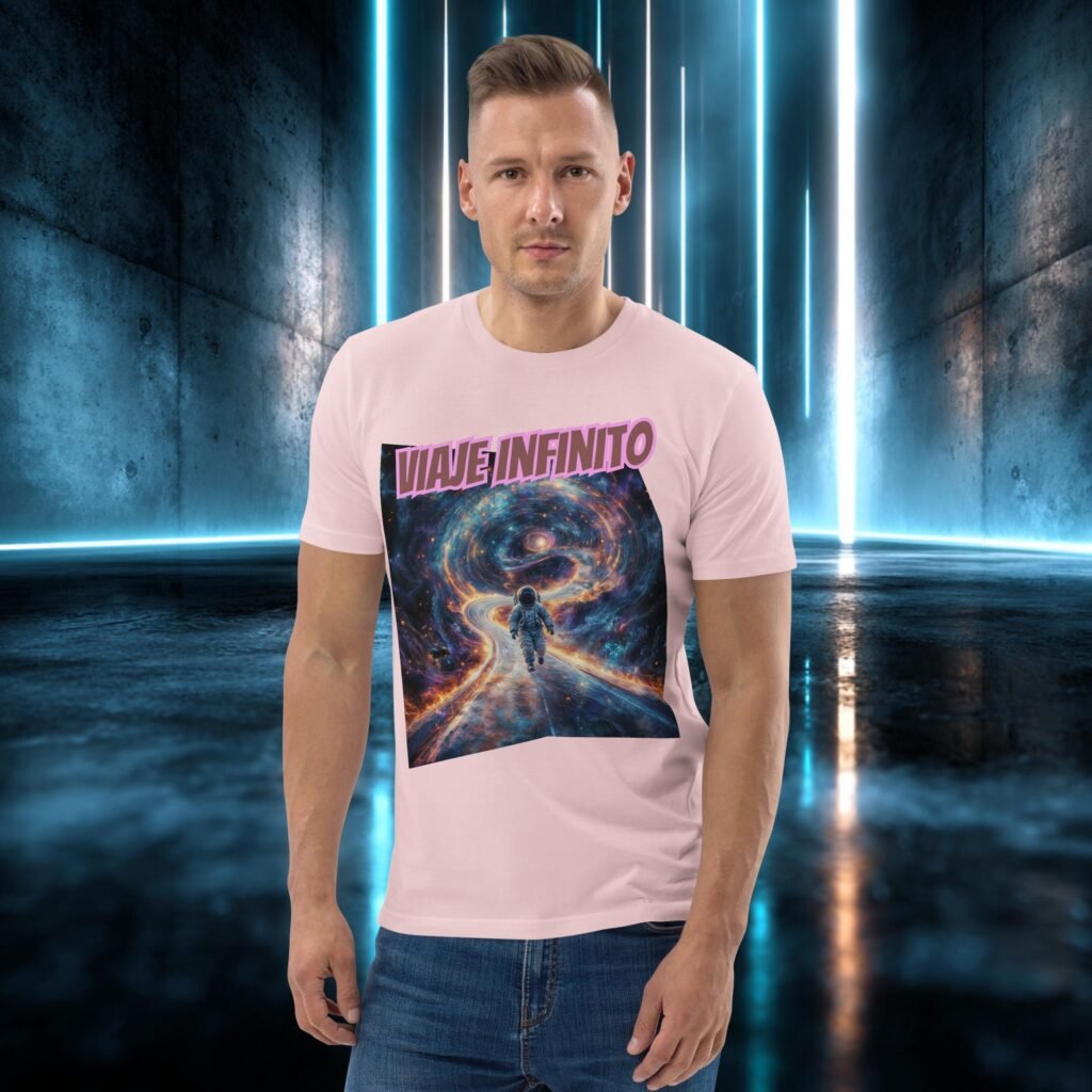 Camiseta orgánica con diseño Viaje Infinito