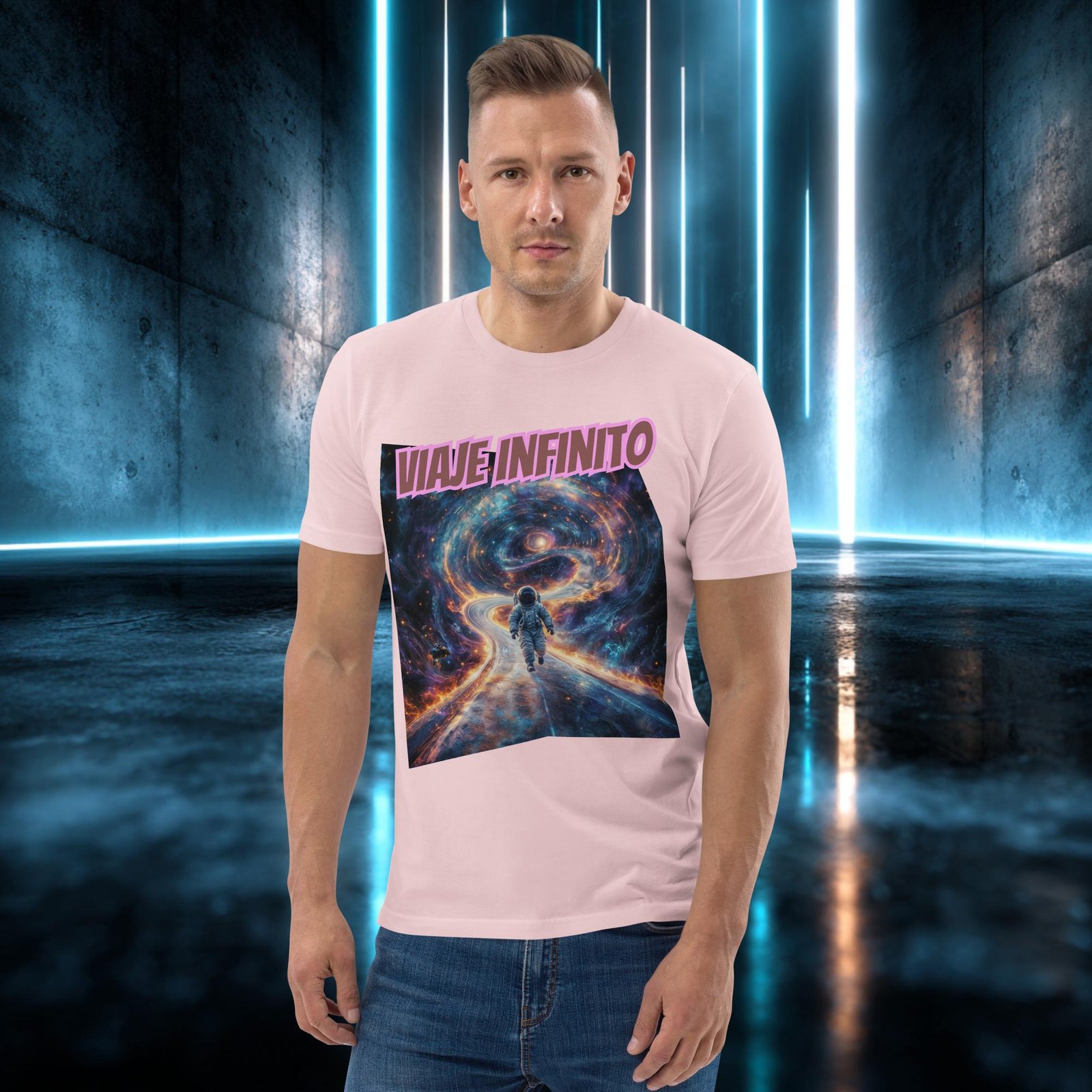 Camiseta orgánica con diseño Viaje Infinito