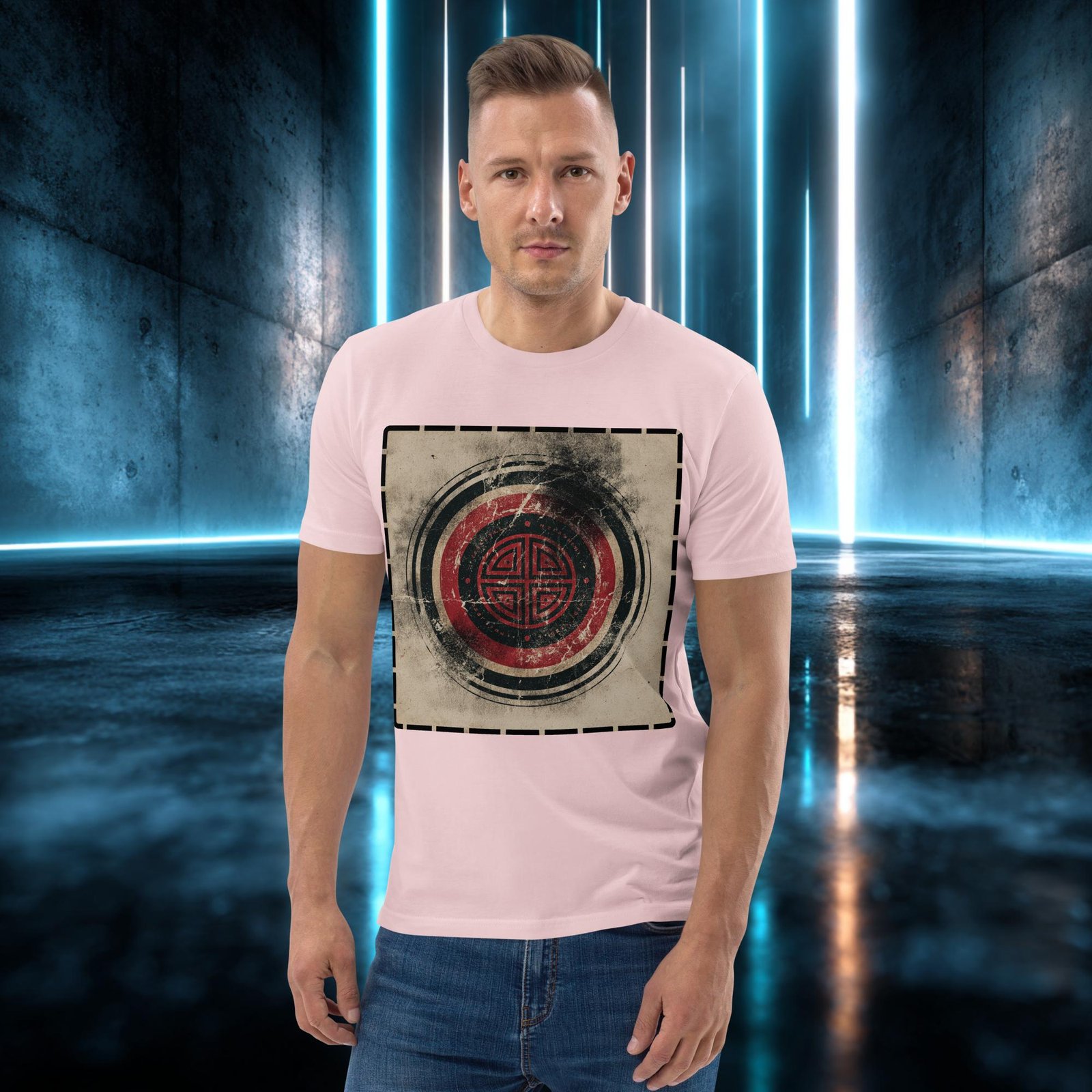 Camiseta orgánica con diseño Emblema Antiguo — color 14