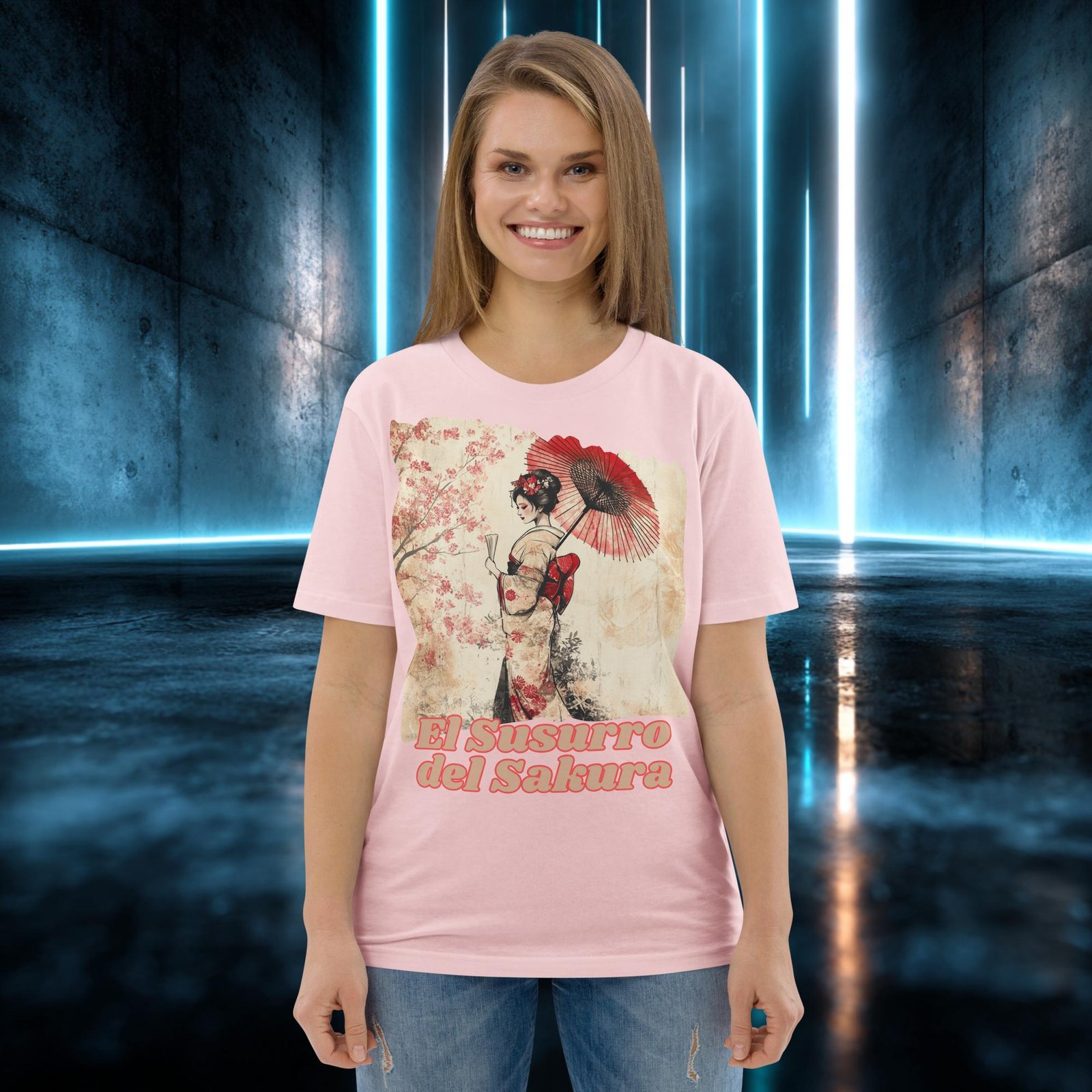 Camiseta orgánica con diseño El Susurro del Sakura — color 14