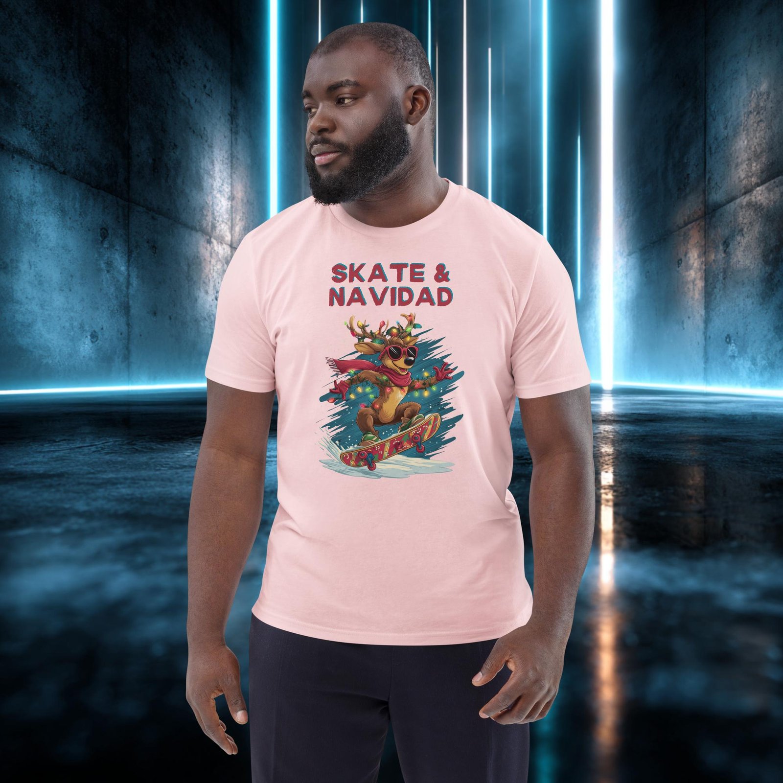 Camiseta orgánica con diseño Reno en la Tabla — color 14