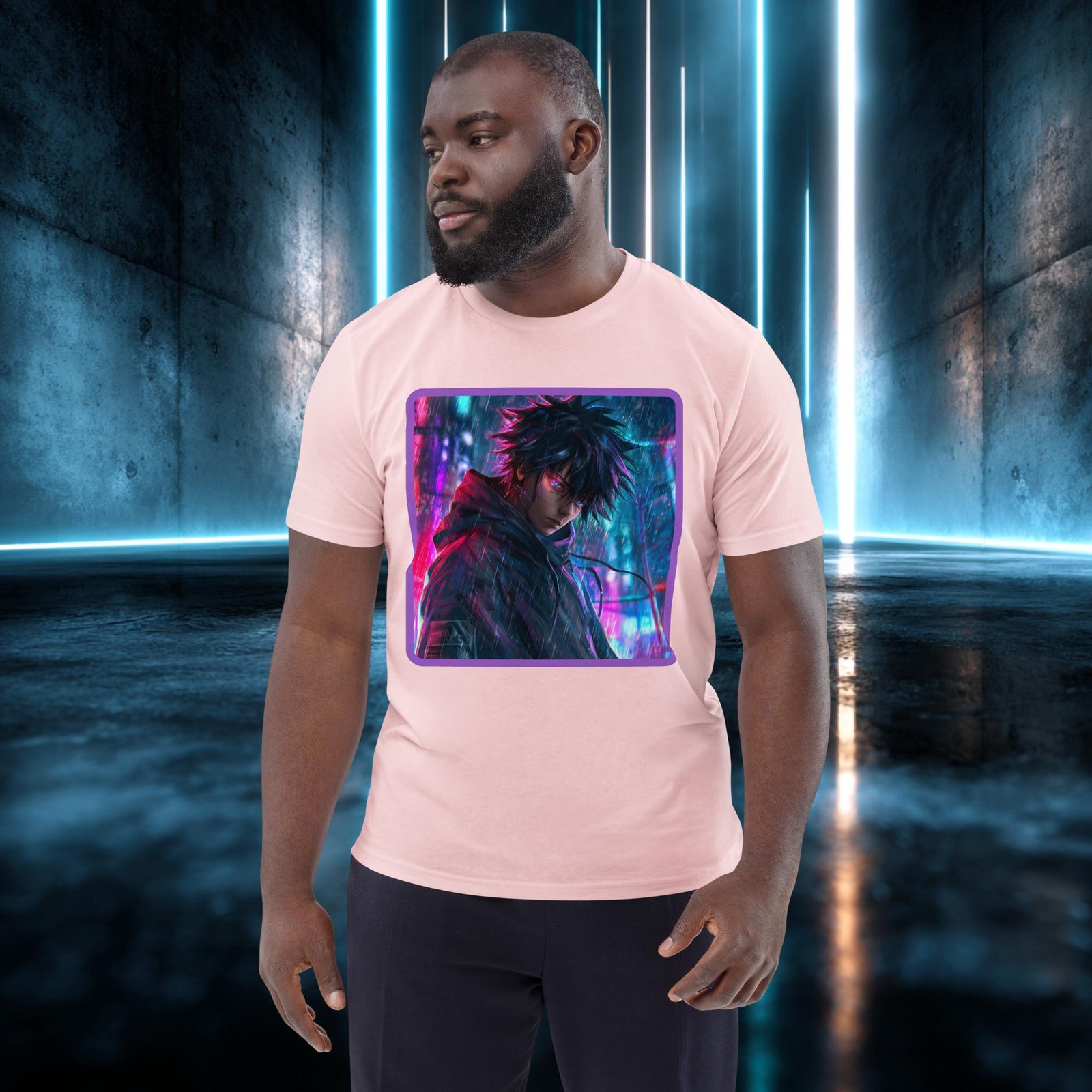 Camiseta orgánica con diseño Lluvia de Neón — color 14