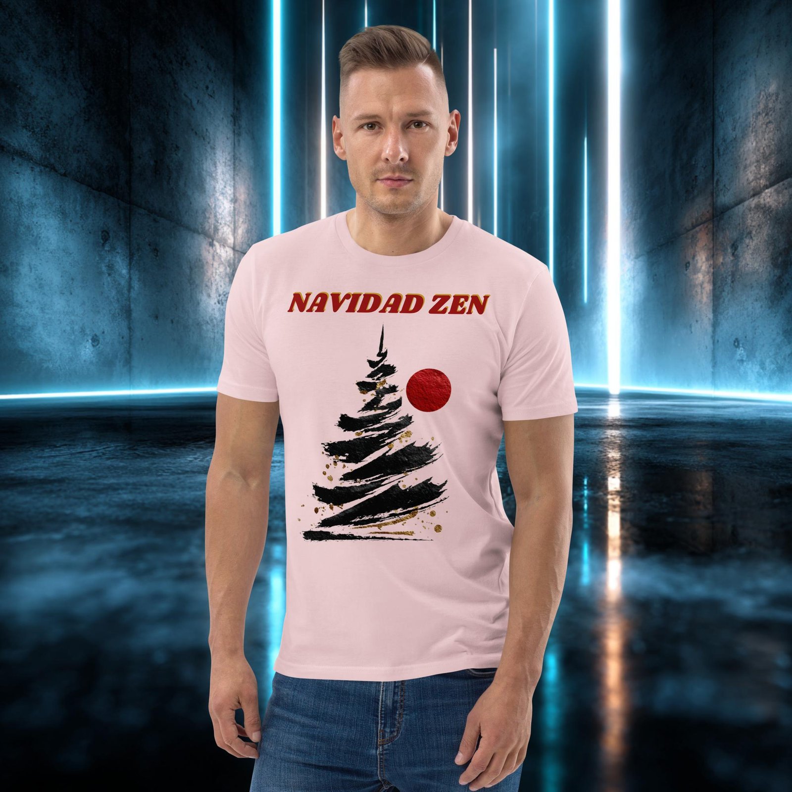 Camiseta orgánica con diseño Navidad Zen — color 14