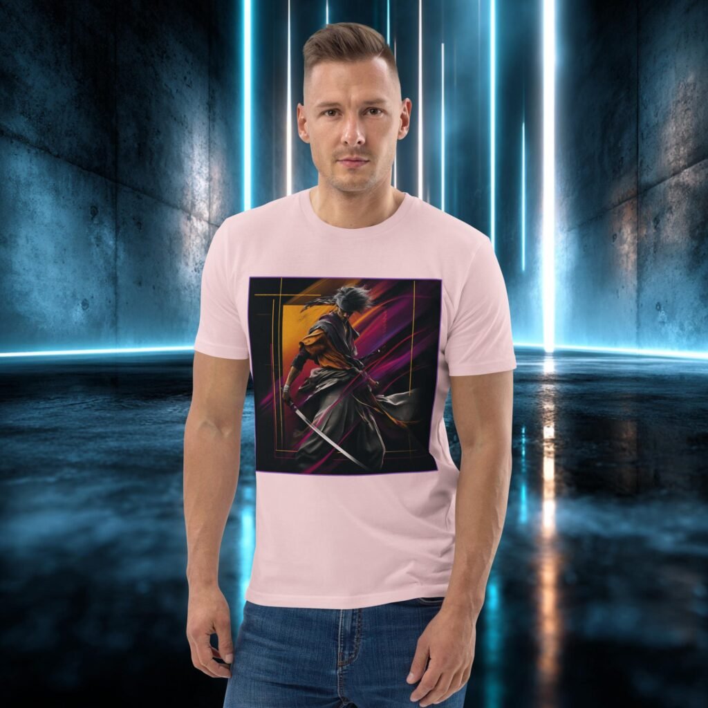 Camiseta orgánica con diseño La Espada Dorada