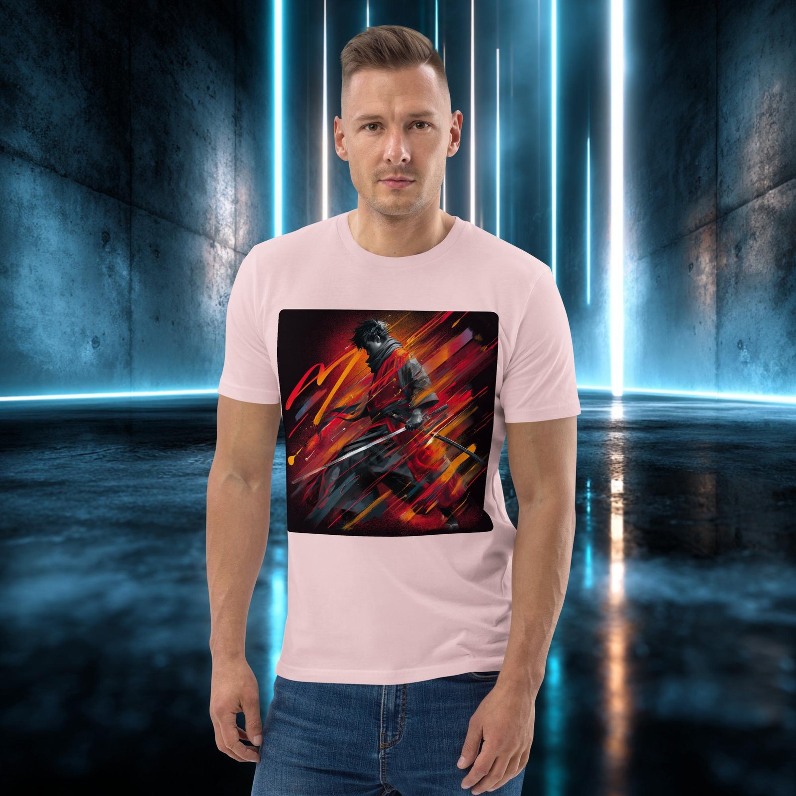 Camiseta orgánica con diseño Trazo de Acero — color 14