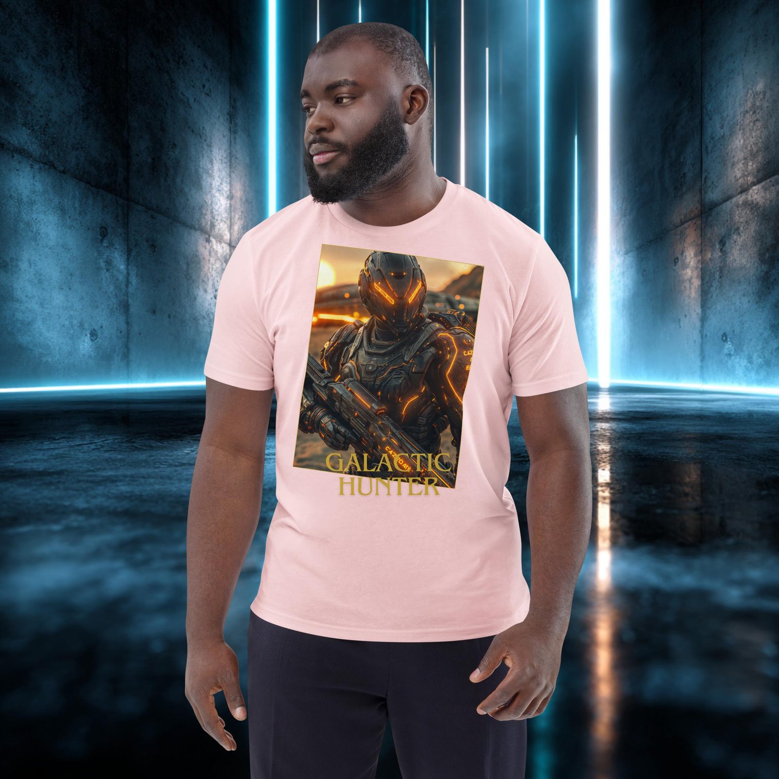 Camiseta orgánica con diseño Cazador Galáctico — color 14