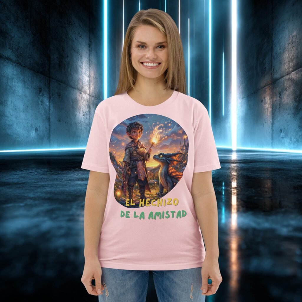 Camiseta orgánica con diseño El Hechizo de la Amistad