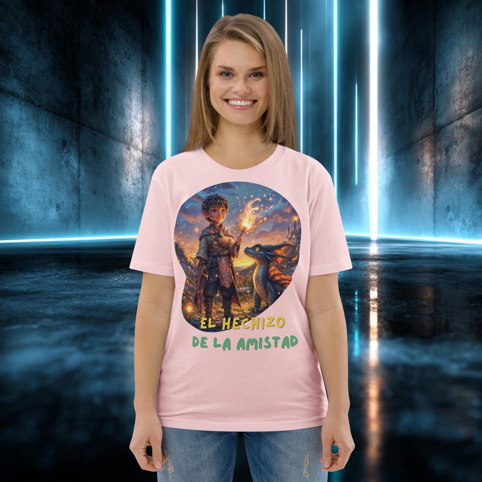 Camiseta orgánica con diseño El Hechizo de la Amistad