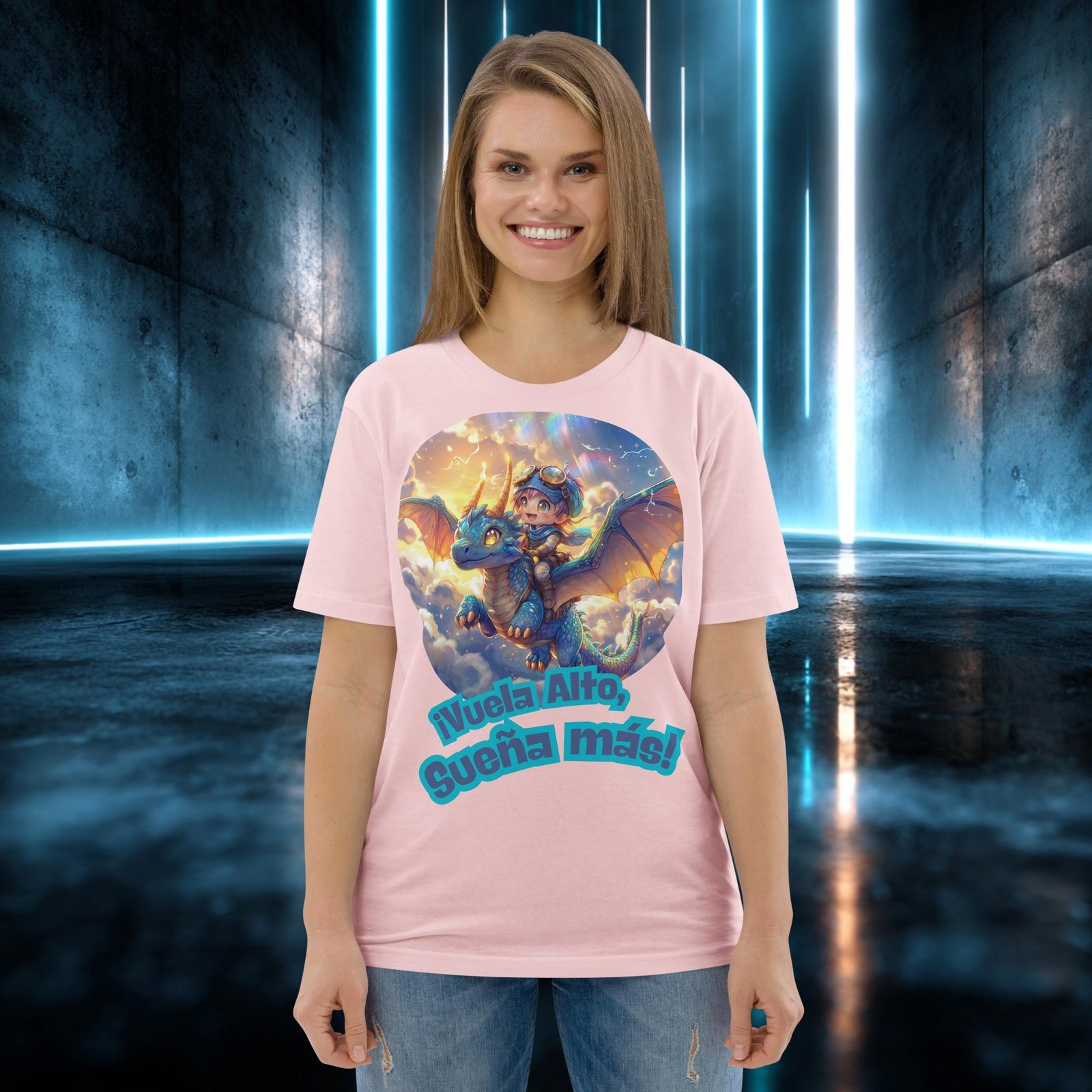 Camiseta orgánica con diseño Vuela Alto, Sueña Más — color 14