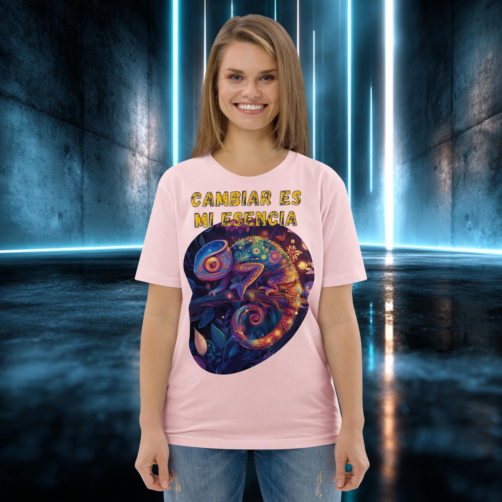 Camiseta orgánica con diseño Cambiar Es Mi Esencia — color 14