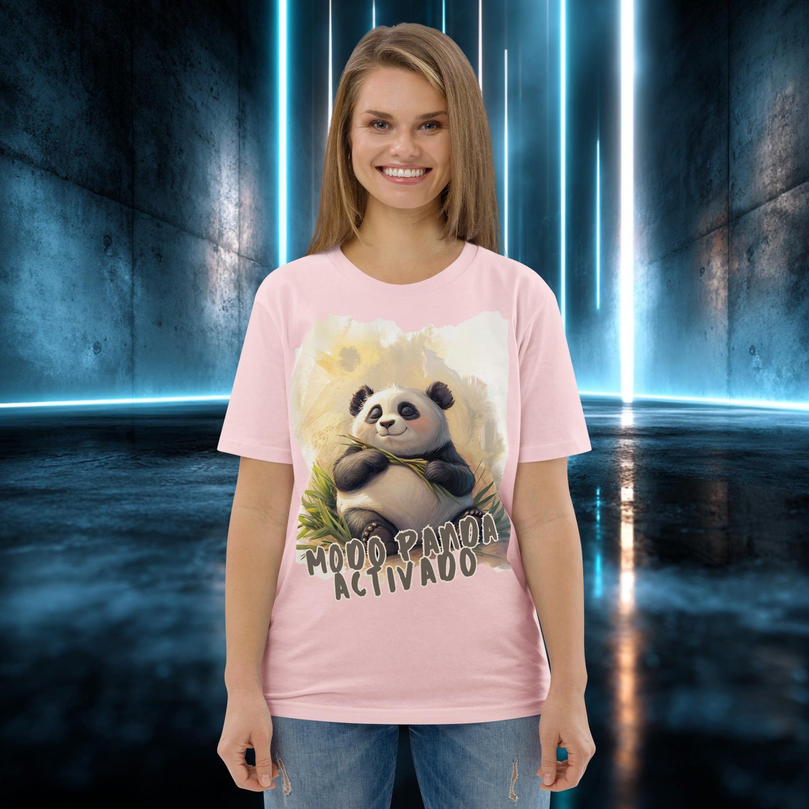 Camiseta orgánica con diseño Modo Panda Activado — color 14