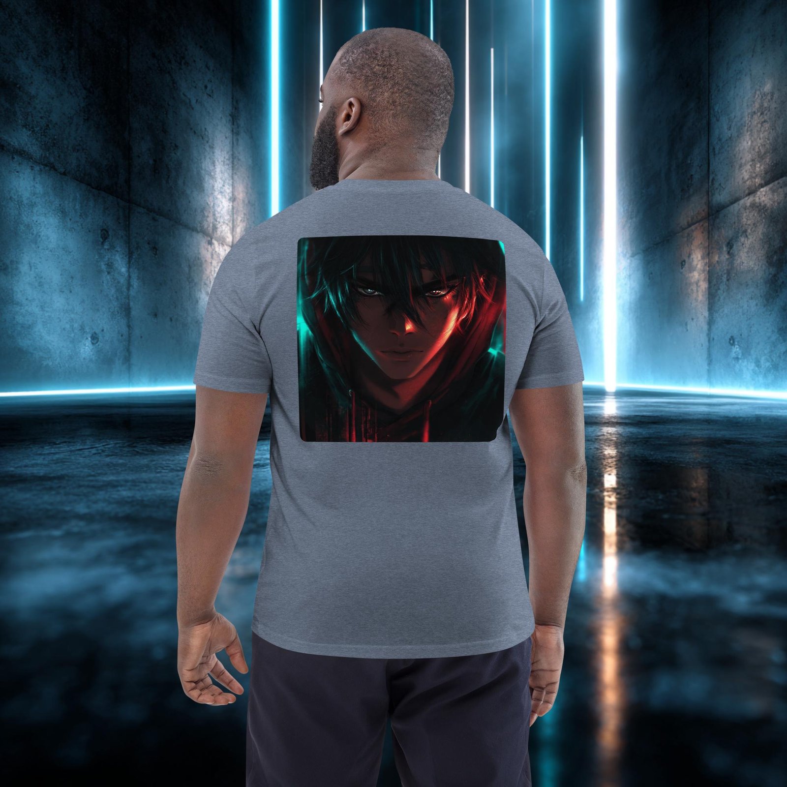 Camiseta orgánica con diseño Mirada de Acero — color 10