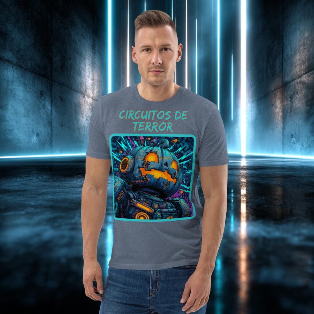 Camiseta orgánica con diseño Circuitos de Terror