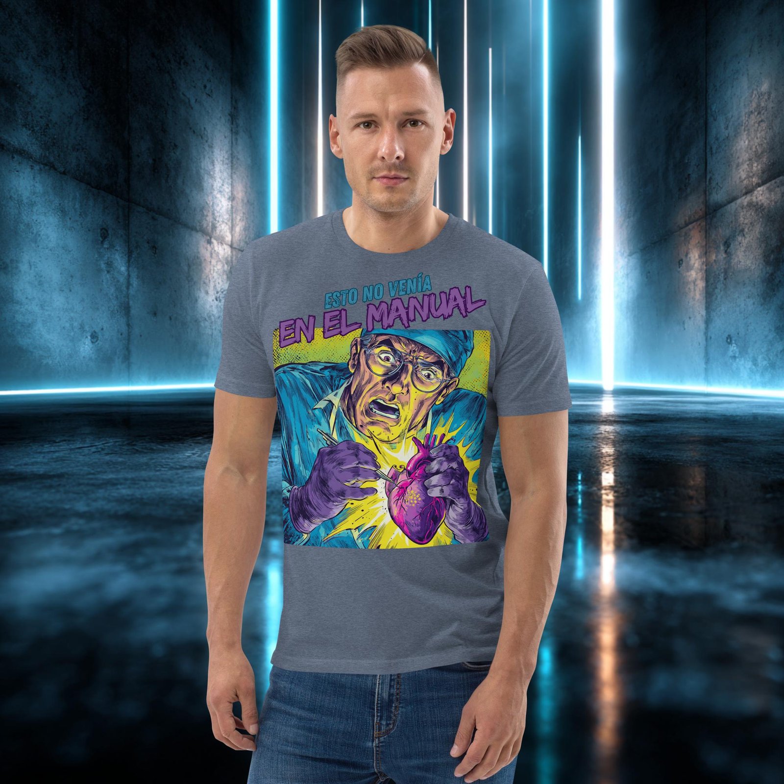 Camiseta orgánica con diseño Esto No Venía en el Manual — color 11