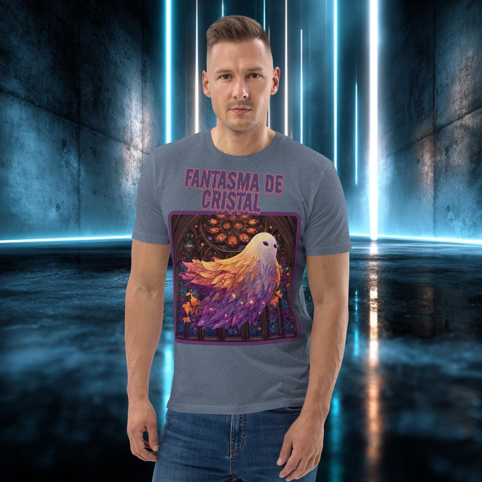 Camiseta orgánica con diseño Fantasma de Cristal — color 10