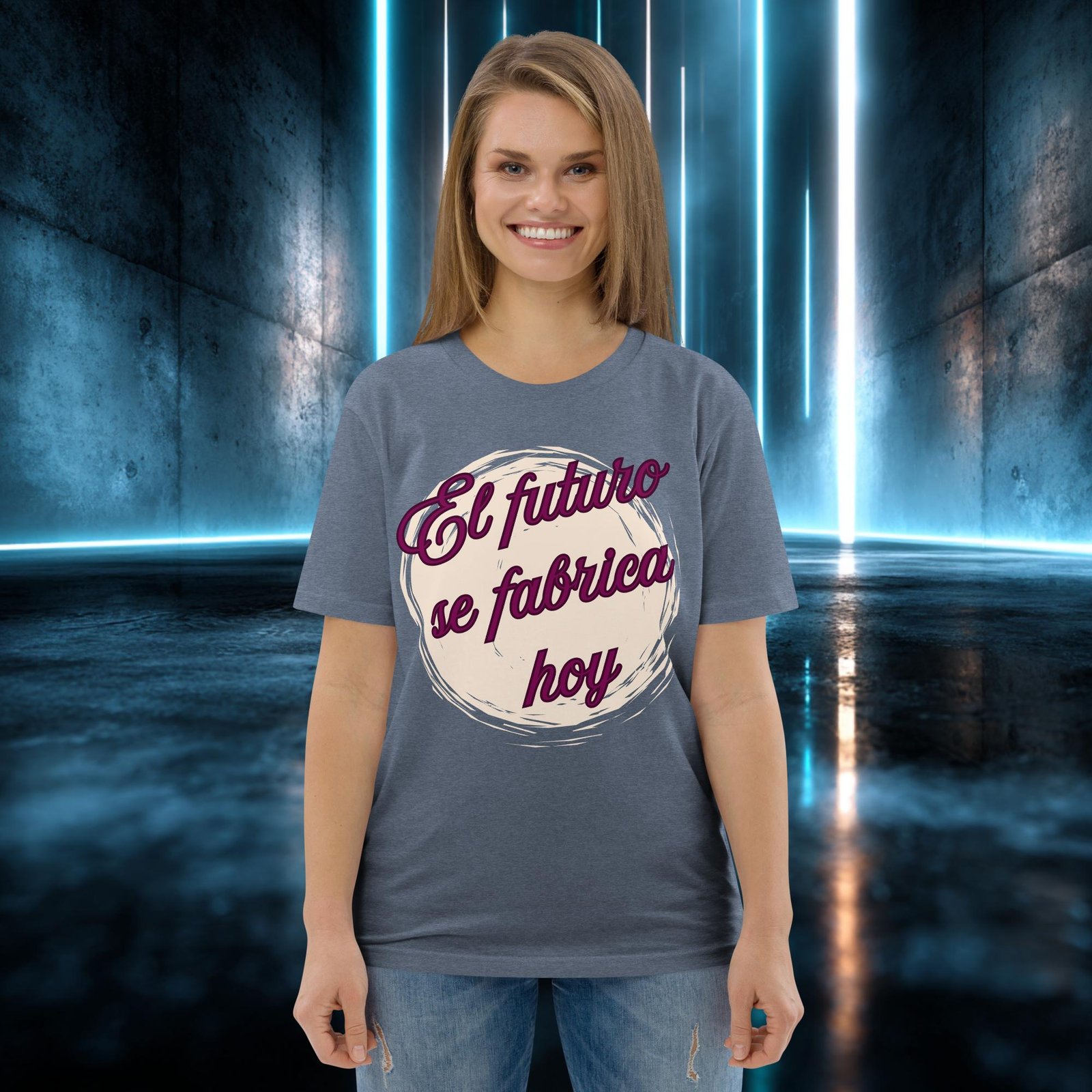Camiseta orgánica con diseño El Futuro Se Fabrica Hoy — color 10