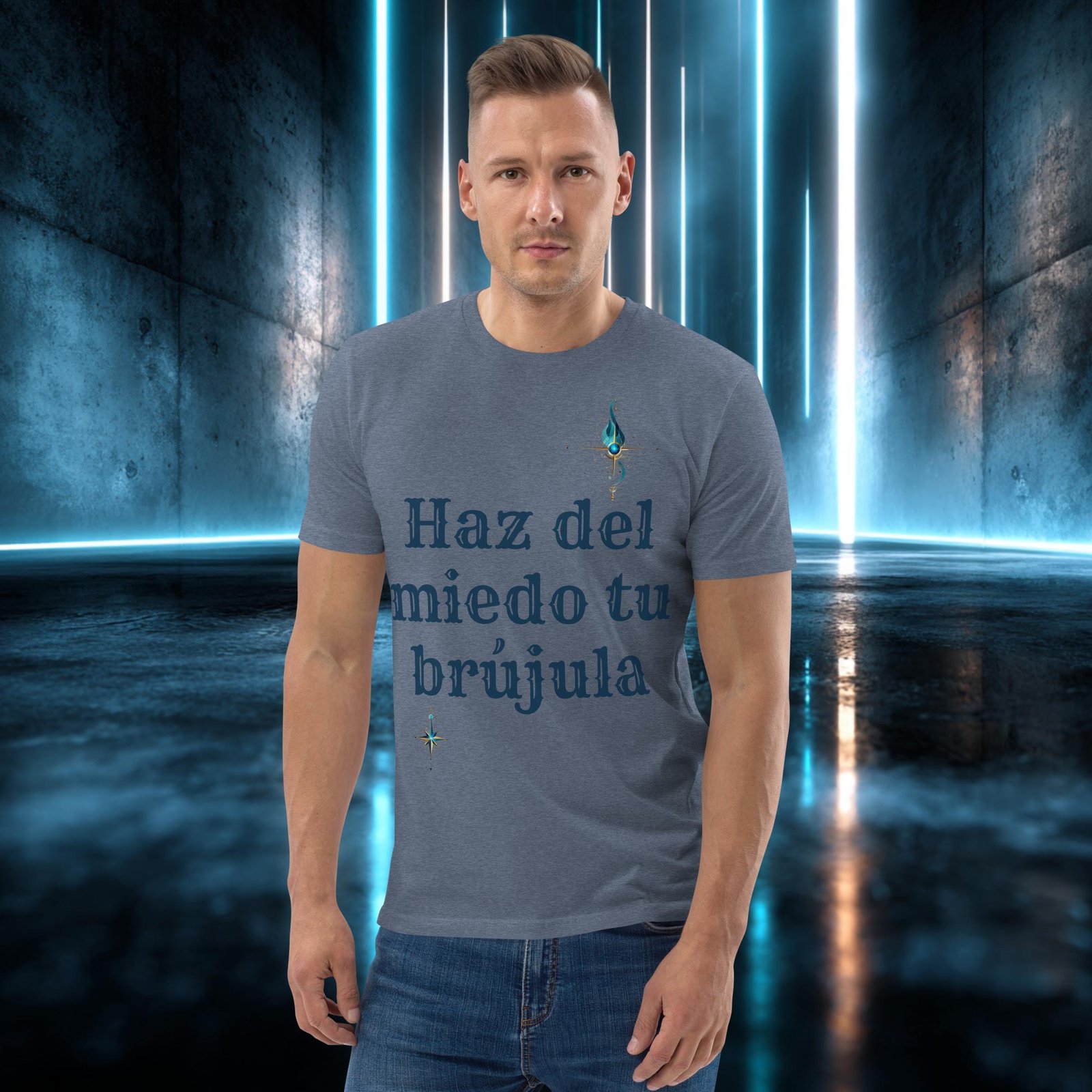 Camiseta orgánica con diseño Haz del Miedo tu Brújula — color 11