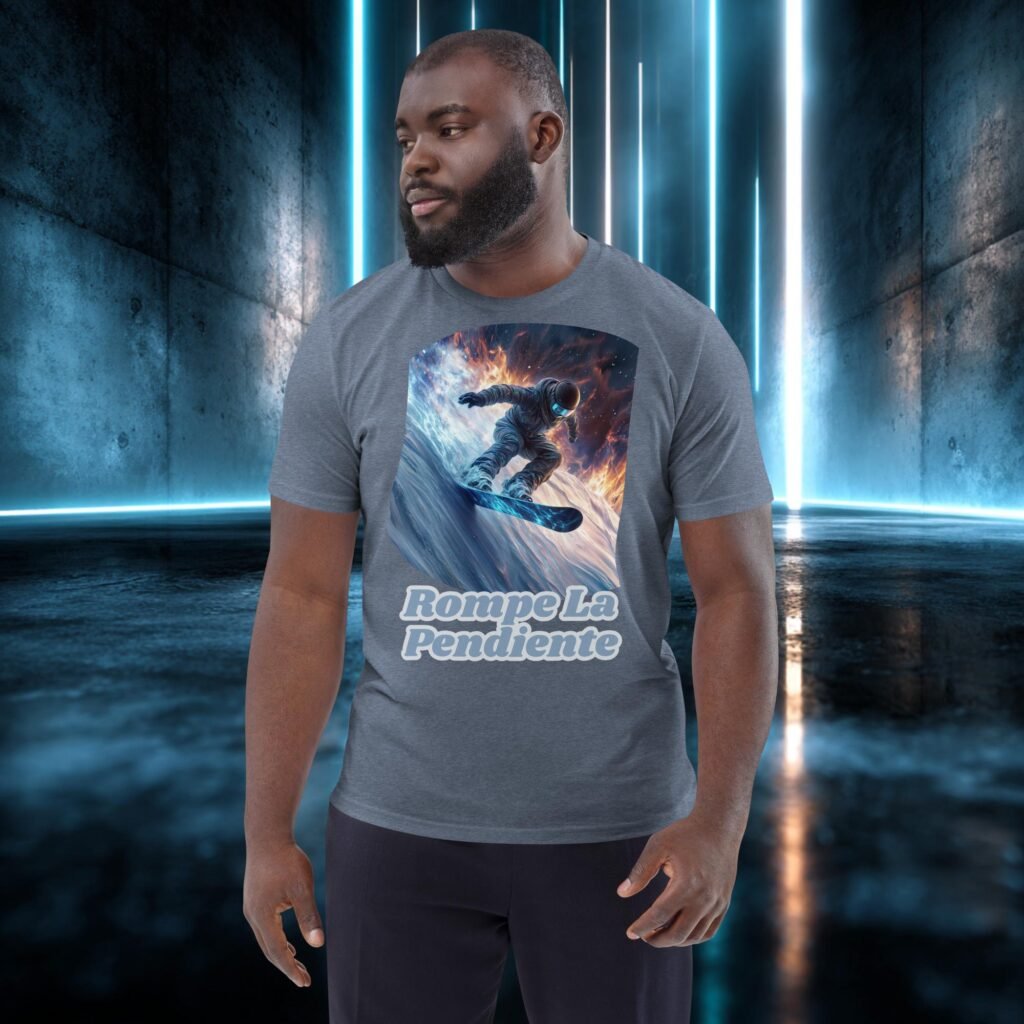 Camiseta orgánica con diseño Rompe la Pendiente