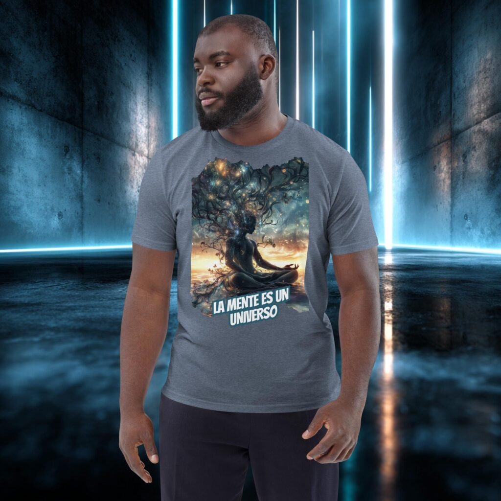 Camiseta orgánica con diseño La Mente Es un Universo