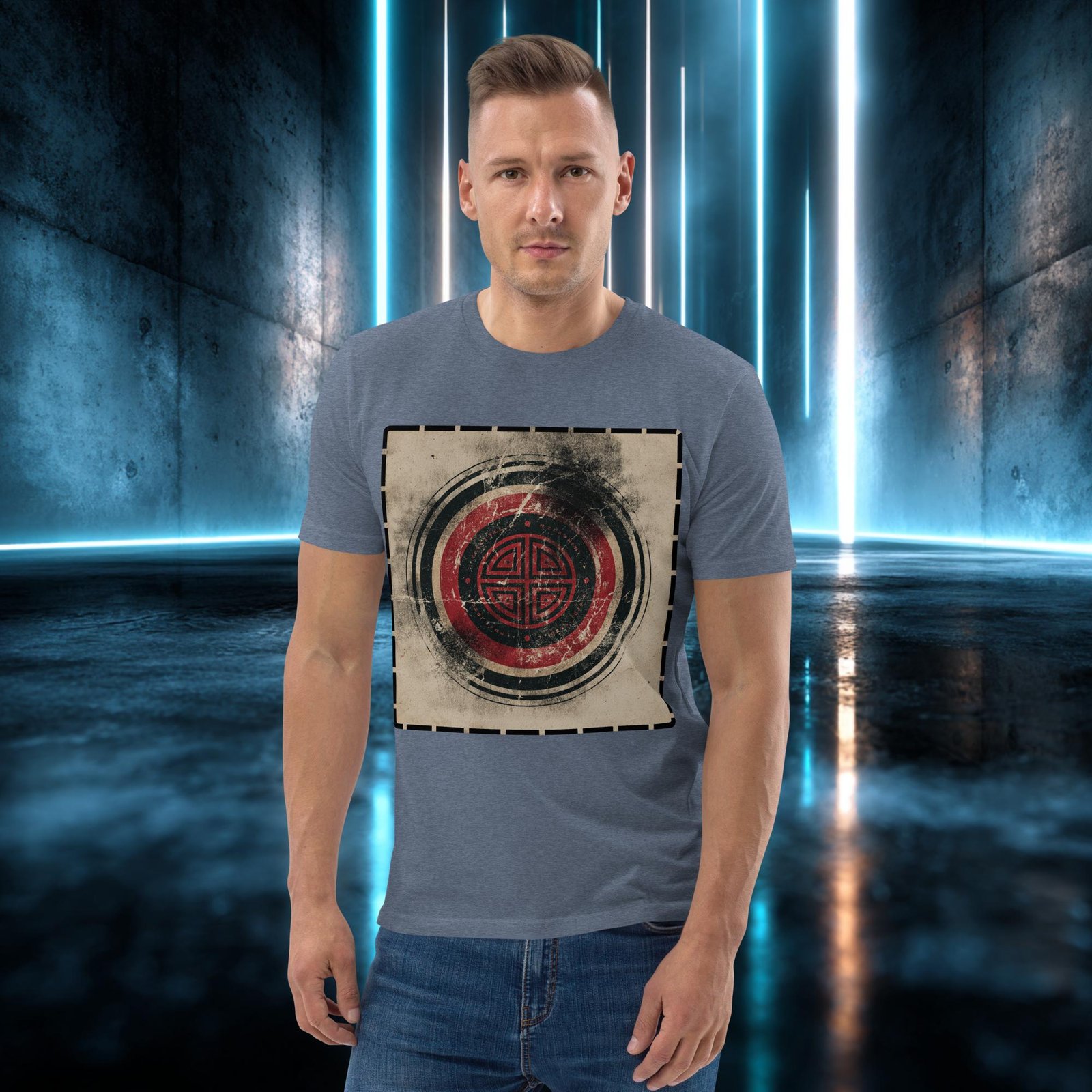 Camiseta orgánica con diseño Emblema Antiguo — color 10