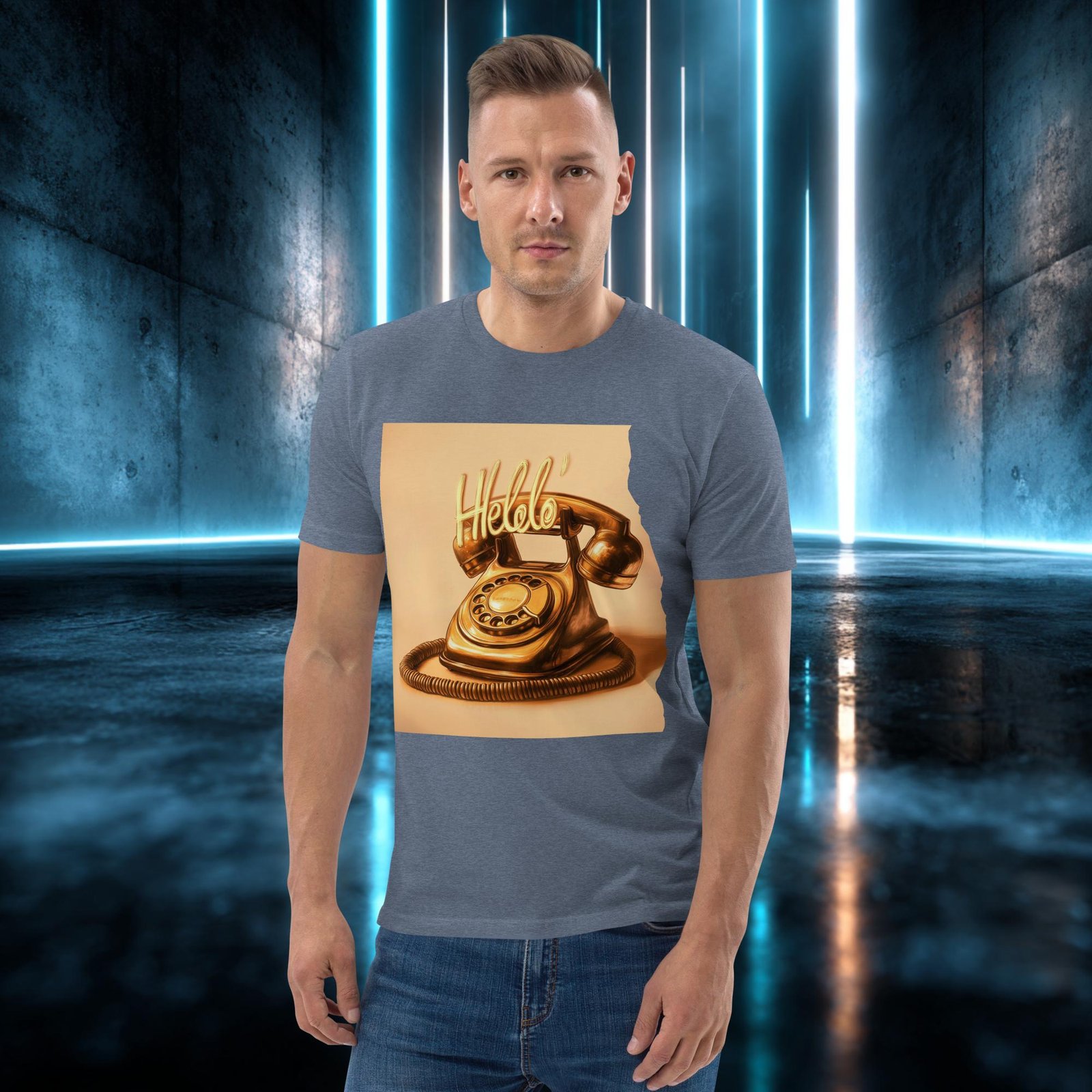 Camiseta orgánica con diseño Llamada Dorada — color 10
