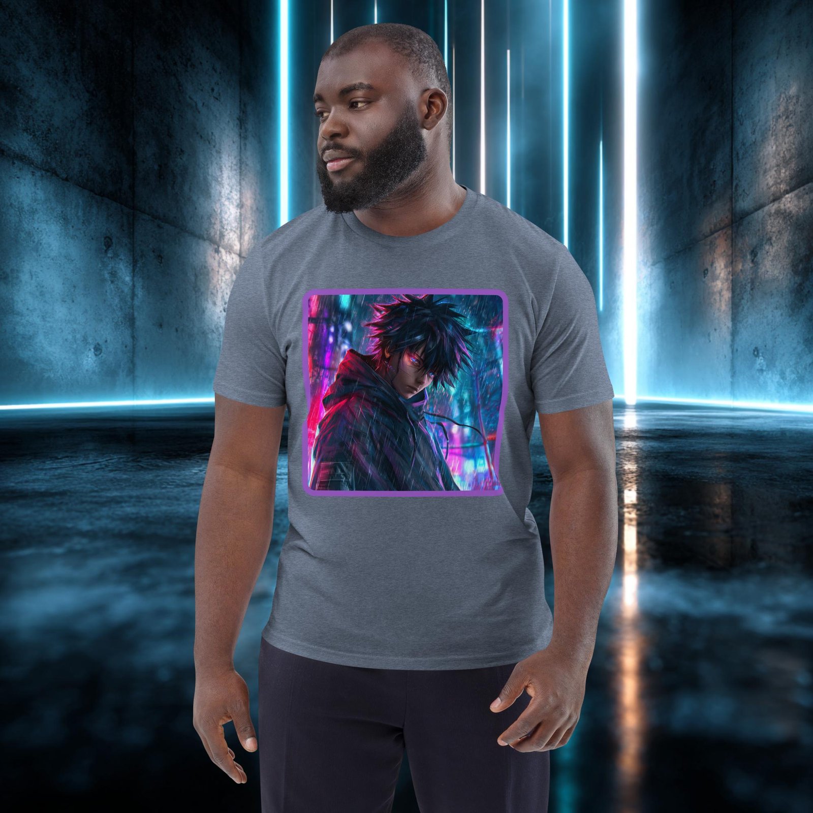 Camiseta orgánica con diseño Lluvia de Neón — color 11