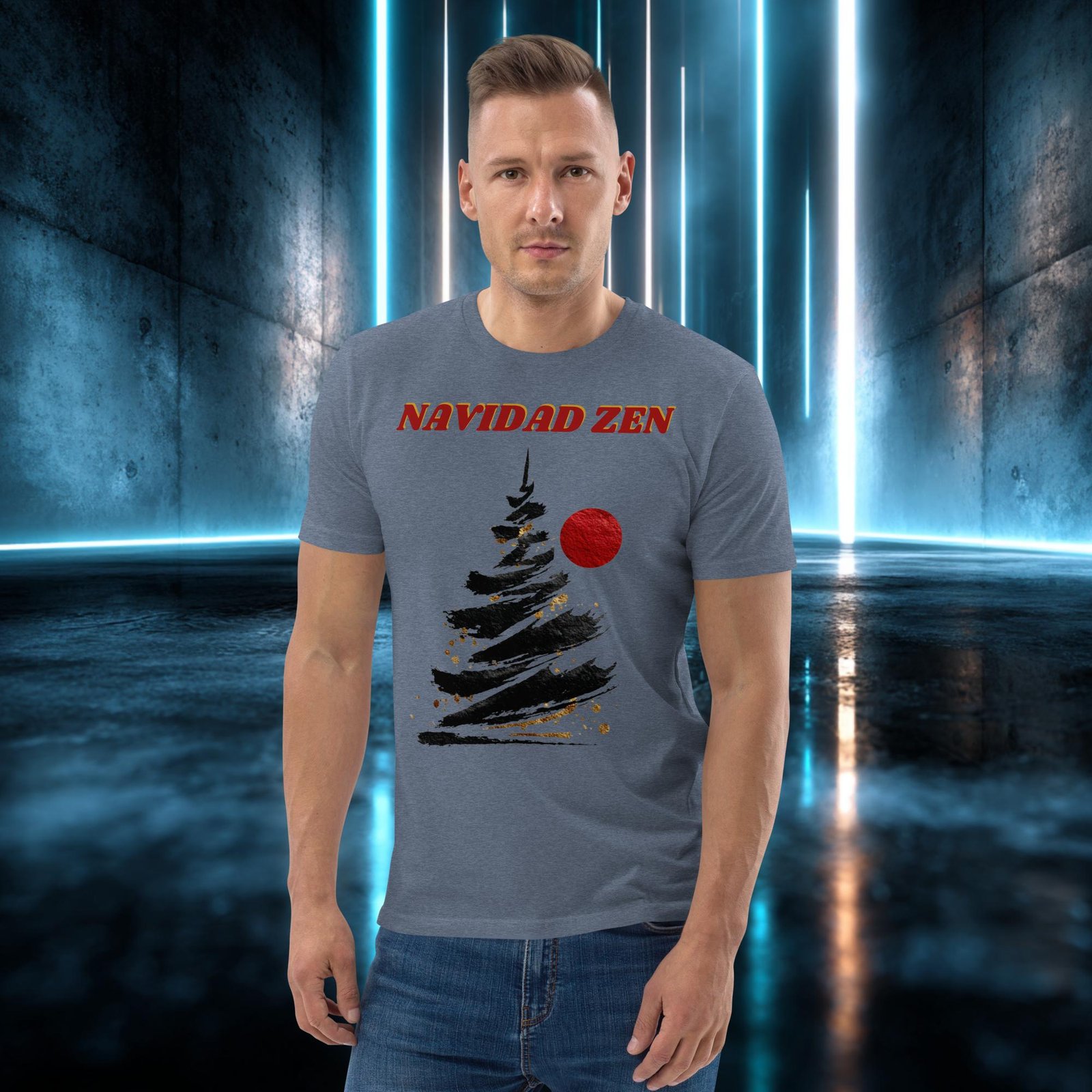 Camiseta orgánica con diseño Navidad Zen — color 10
