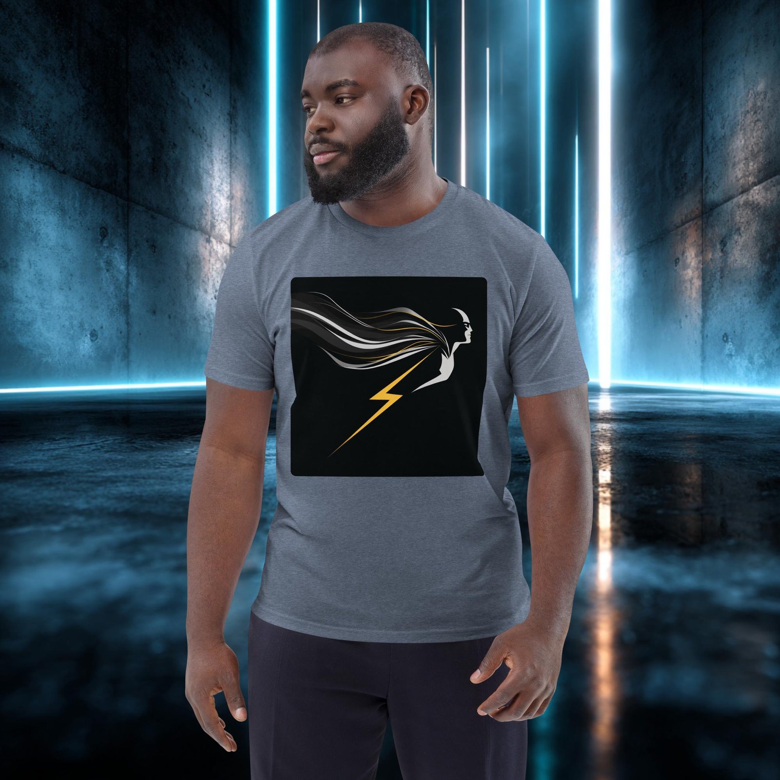Camiseta orgánica con diseño Rayo y Melena — color 10