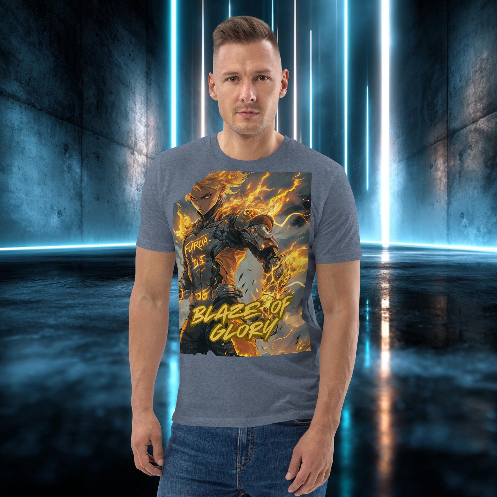Camiseta orgánica con diseño Llamarada de Gloria — color 10