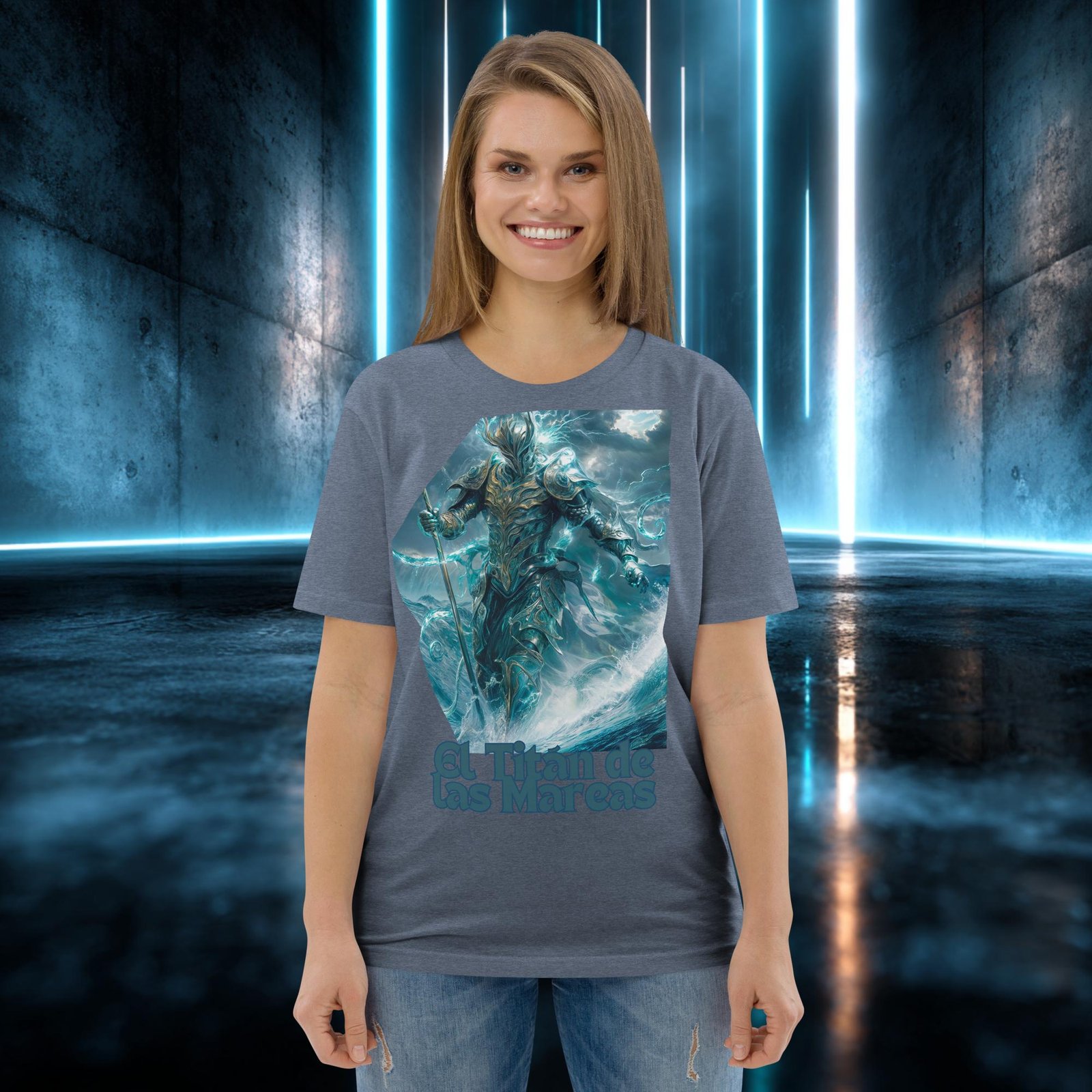 Camiseta orgánica con diseño El Titán de las Mareas — color 10