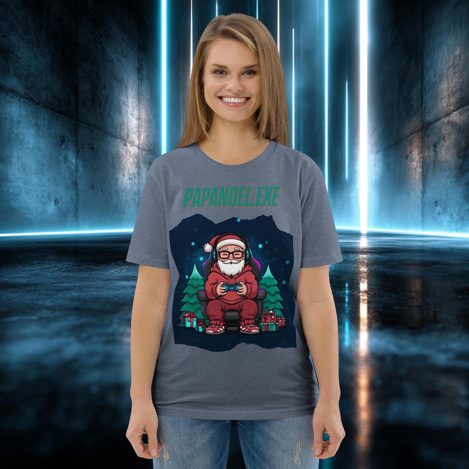 Camiseta orgánica con diseño Papá Noel Punto Exe — color 10