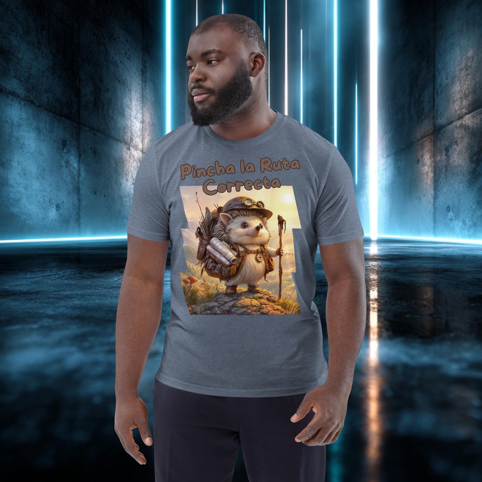 Camiseta orgánica con diseño Erizo Aventurero — color 10