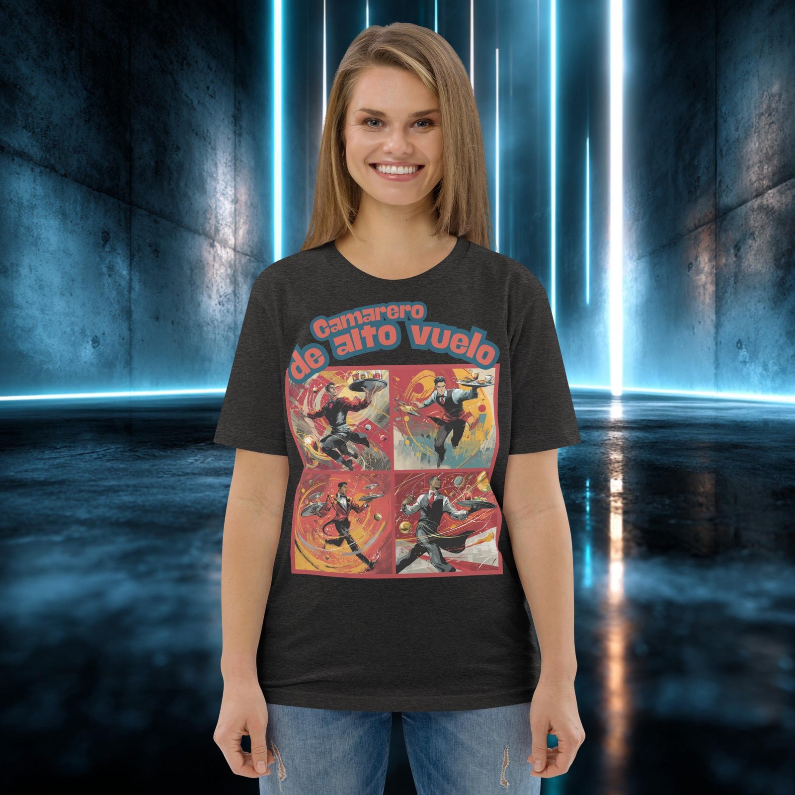 Camiseta orgánica con diseño Camarero de Alto Vuelo — color 9