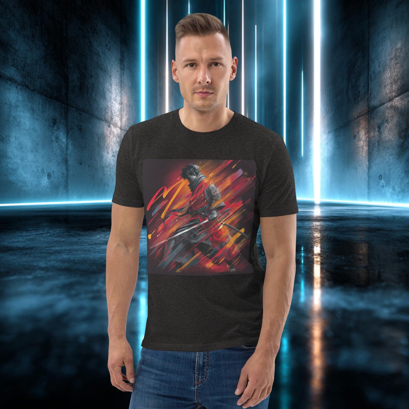 Camiseta orgánica con diseño Trazo de Acero — color 9