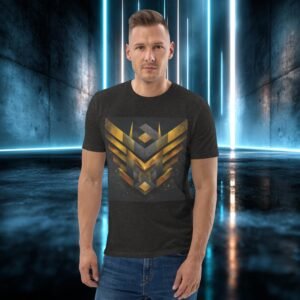Camiseta orgánica con diseño Emblema Dorado