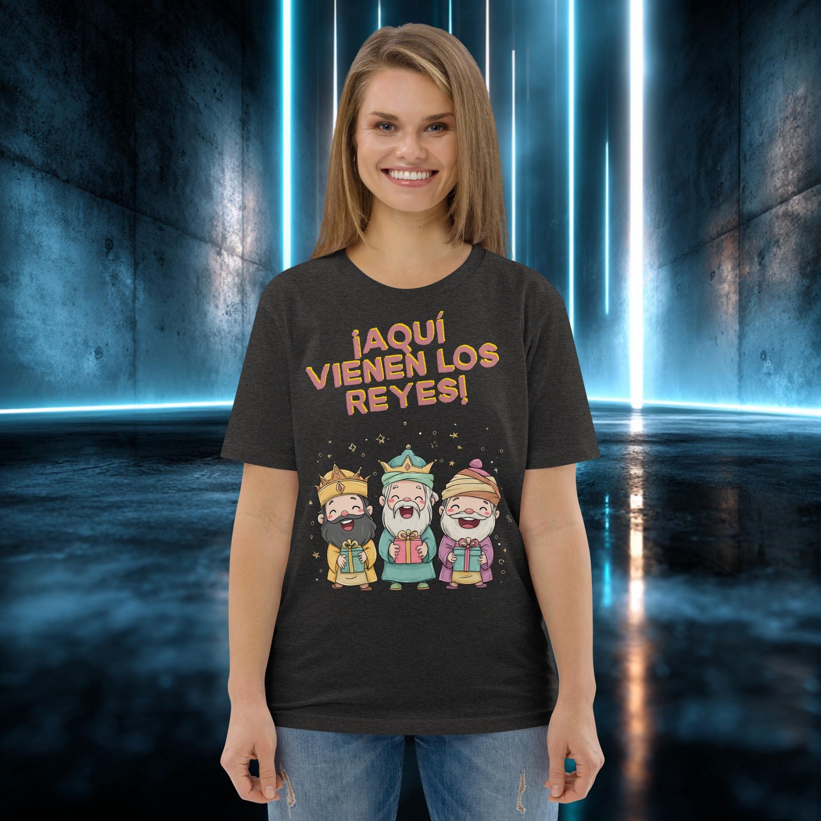 Camiseta orgánica con diseño Aquí Vienen los Reyes — color 9