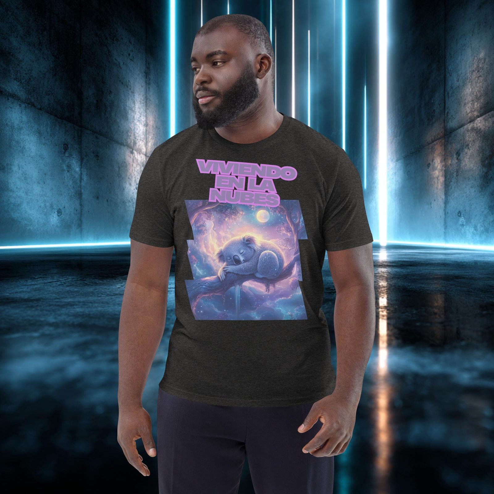 Camiseta orgánica con diseño Viviendo en las Nubes — color 10