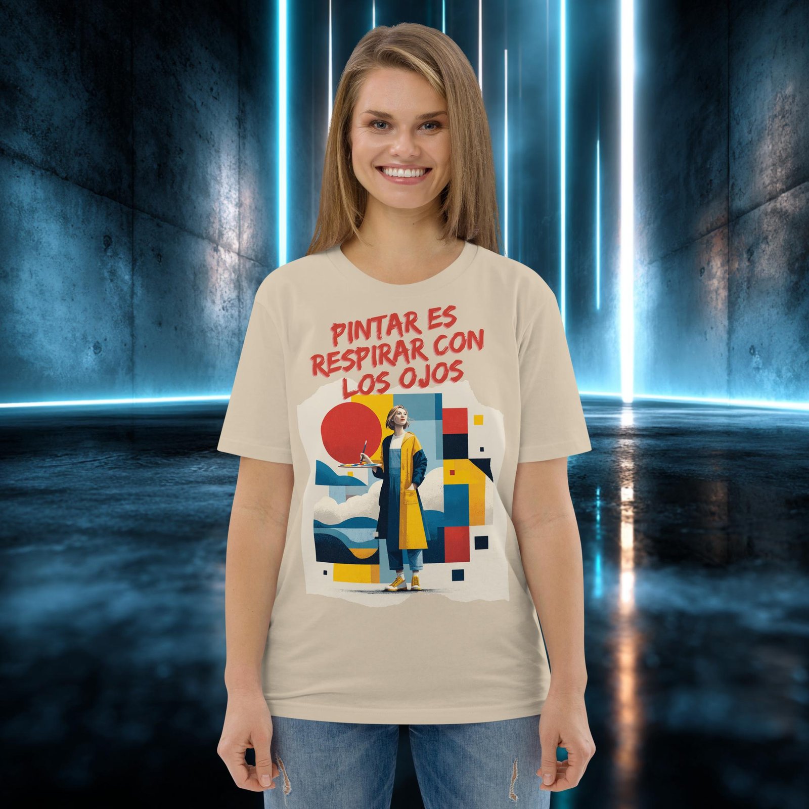 Camiseta orgánica con diseño Pintar Es Respirar con los Ojos — color 6