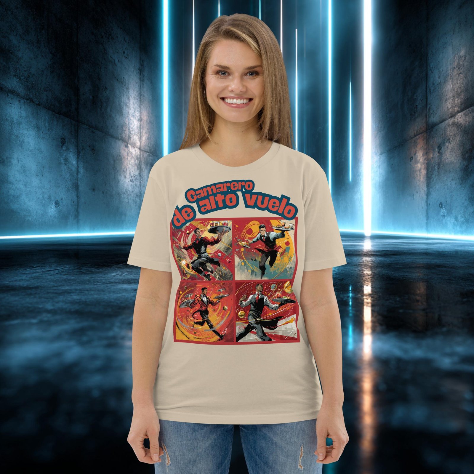 Camiseta orgánica con diseño Camarero de Alto Vuelo — color 6