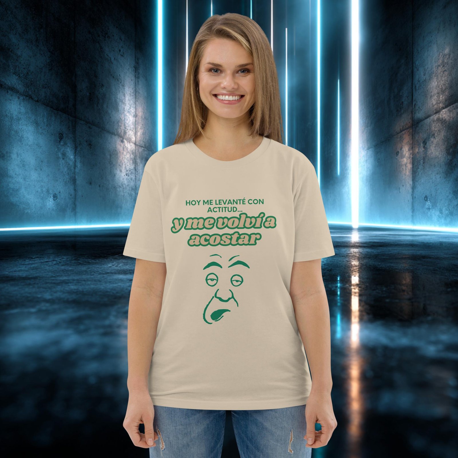 Camiseta orgánica con diseño Me Levanté con Actitud — color 6