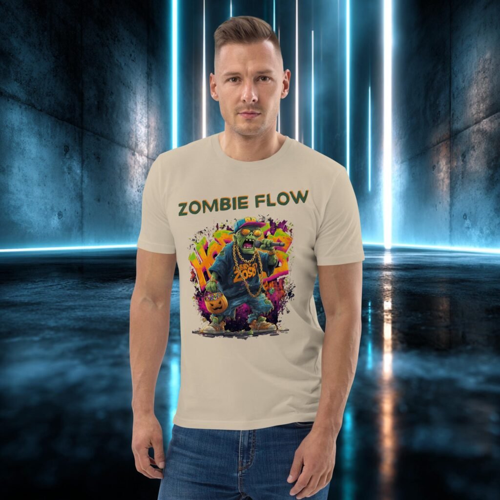 Camiseta orgánica con diseño Zombie Flow