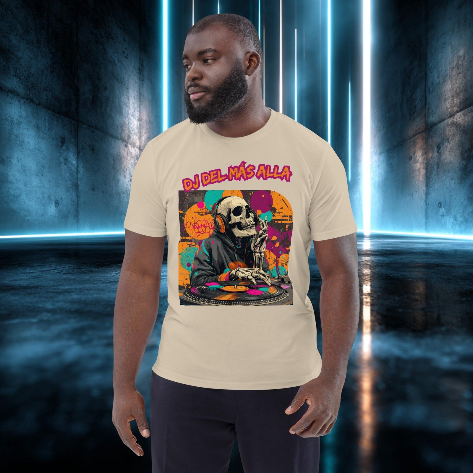 Camiseta orgánica con diseño DJ del Más Allá — color 7
