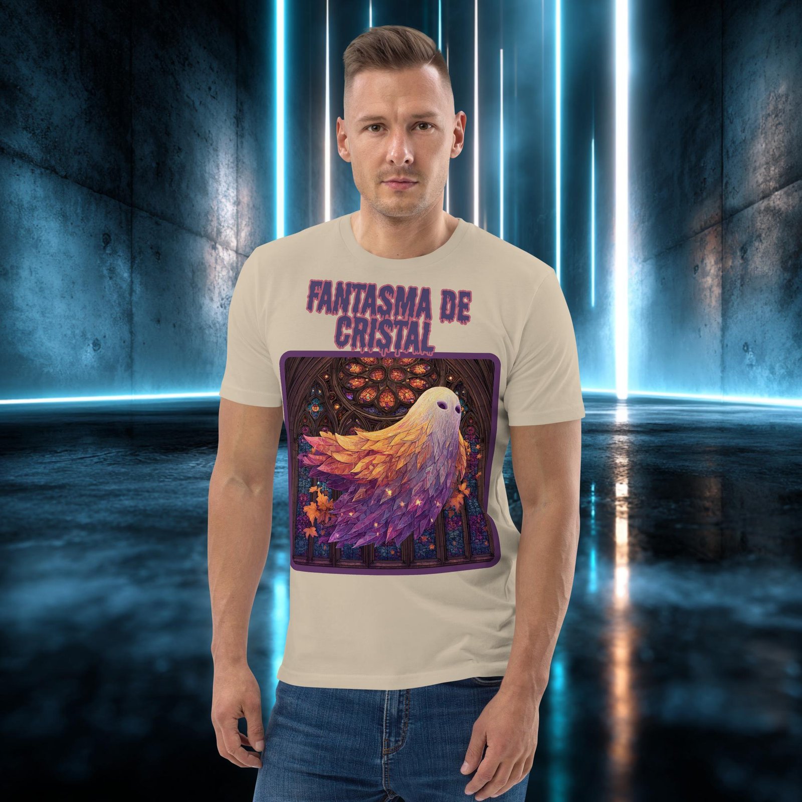 Camiseta orgánica con diseño Fantasma de Cristal — color 6