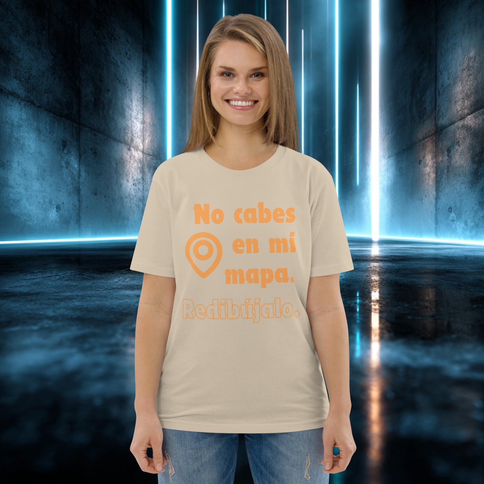 Camiseta orgánica con diseño No Cabes en mi Mapa — color 7