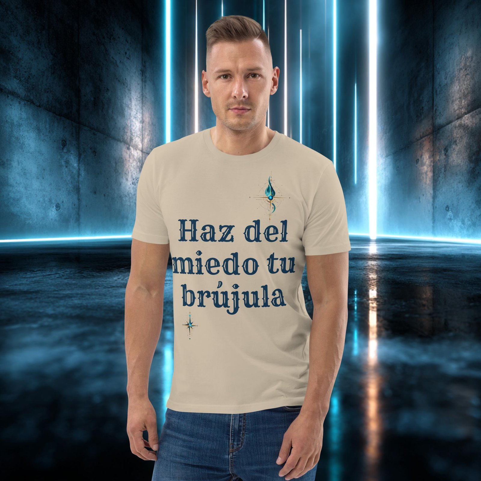 Camiseta orgánica con diseño Haz del Miedo tu Brújula — color 7