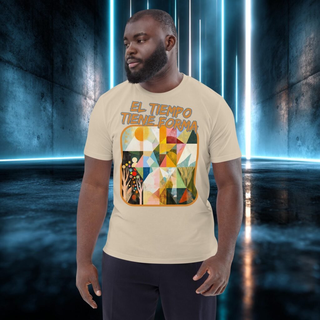 Camiseta orgánica con diseño El Tiempo Tiene Forma