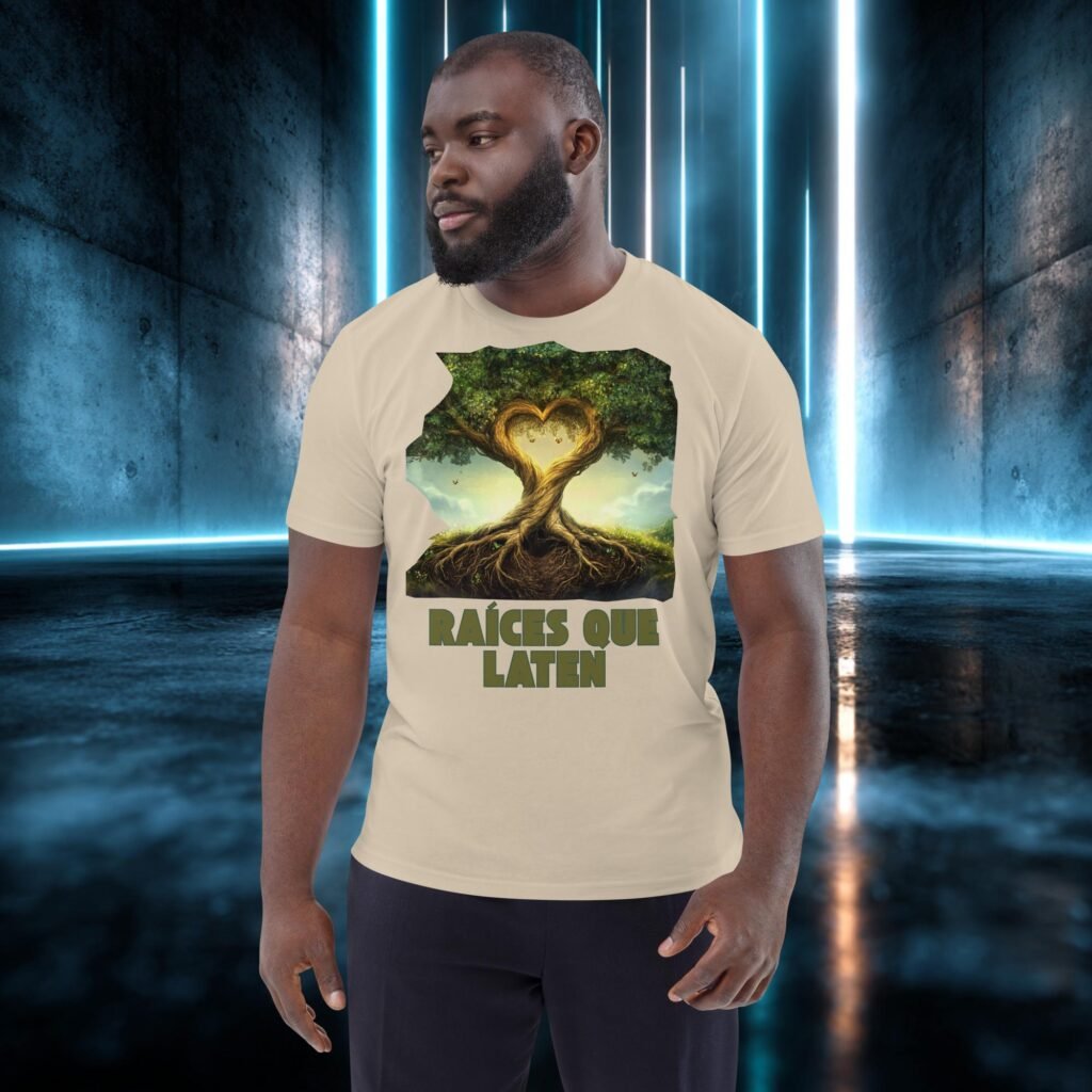 Camiseta orgánica con diseño Raíces que Laten