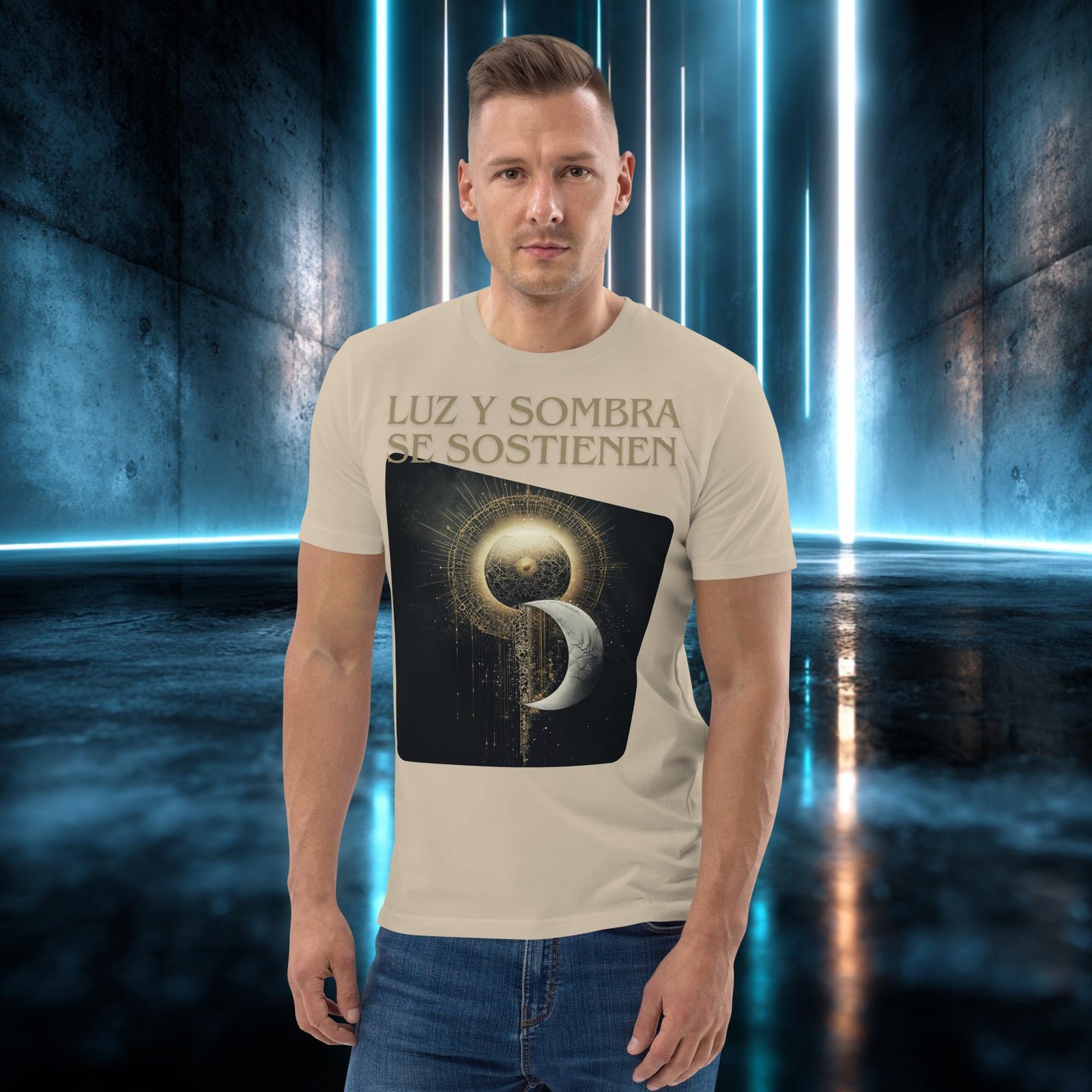 Camiseta orgánica con diseño Luz y Sombra Se Sostienen — color 6